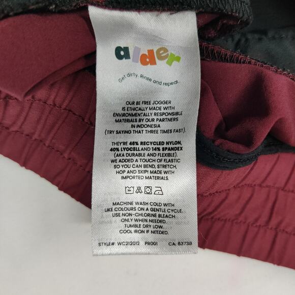 Alder Be Free Jogger Pull On Pants Merlot Medium Outdoor Hiking Stretch Nylon - Picture 12 of 15